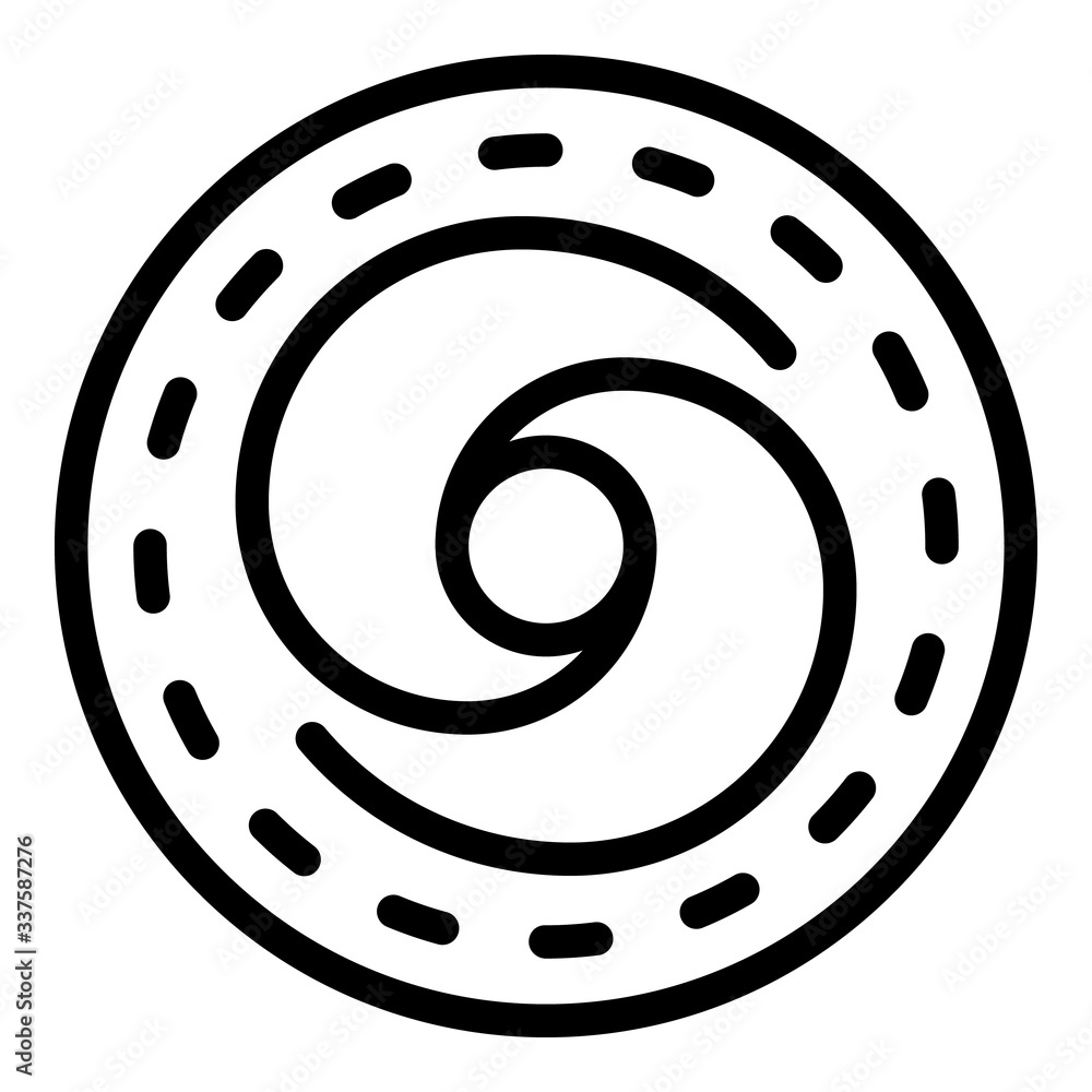 Poster galaxy rotation icon. outline galaxy rotation vector icon for web design isolated on white backgroun