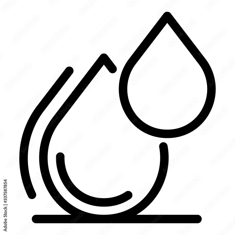 Poster two drops icon. outline two drops vector icon for web design isolated on white background