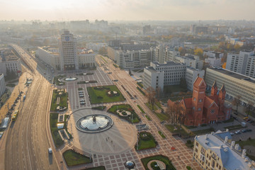 Fototapeta na wymiar Independence Square Minsk. Belarus.