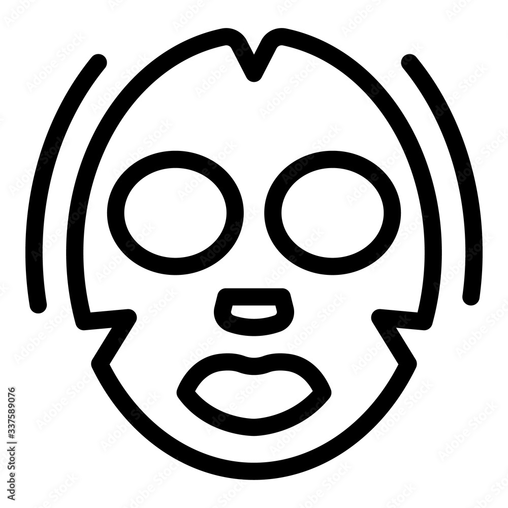 Aufkleber moisturizing face mask icon. outline moisturizing face mask vector icon for web design isolated on w