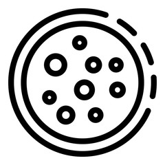 Acne closeup icon. Outline acne closeup vector icon for web design isolated on white background