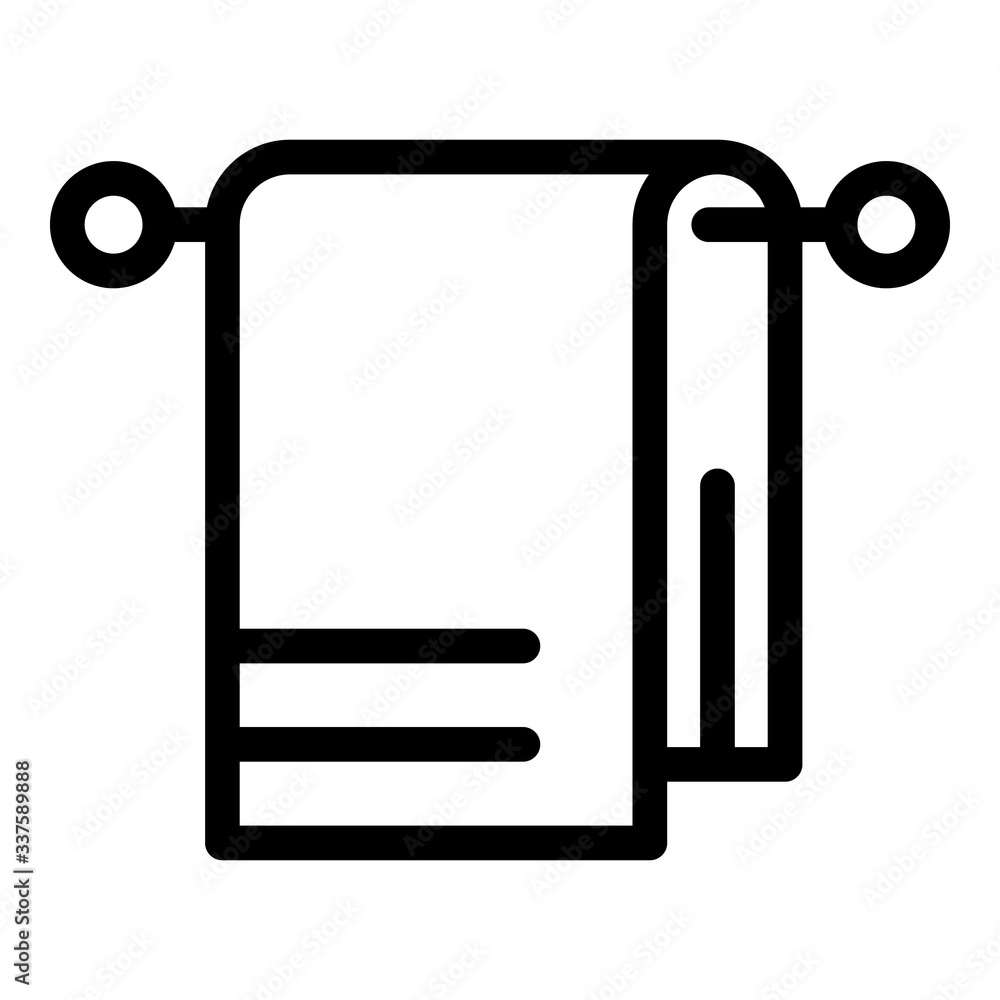 Poster towel icon. outline towel vector icon for web design isolated on white background