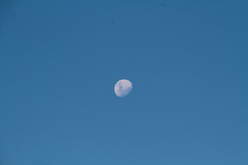 moon over blue sky