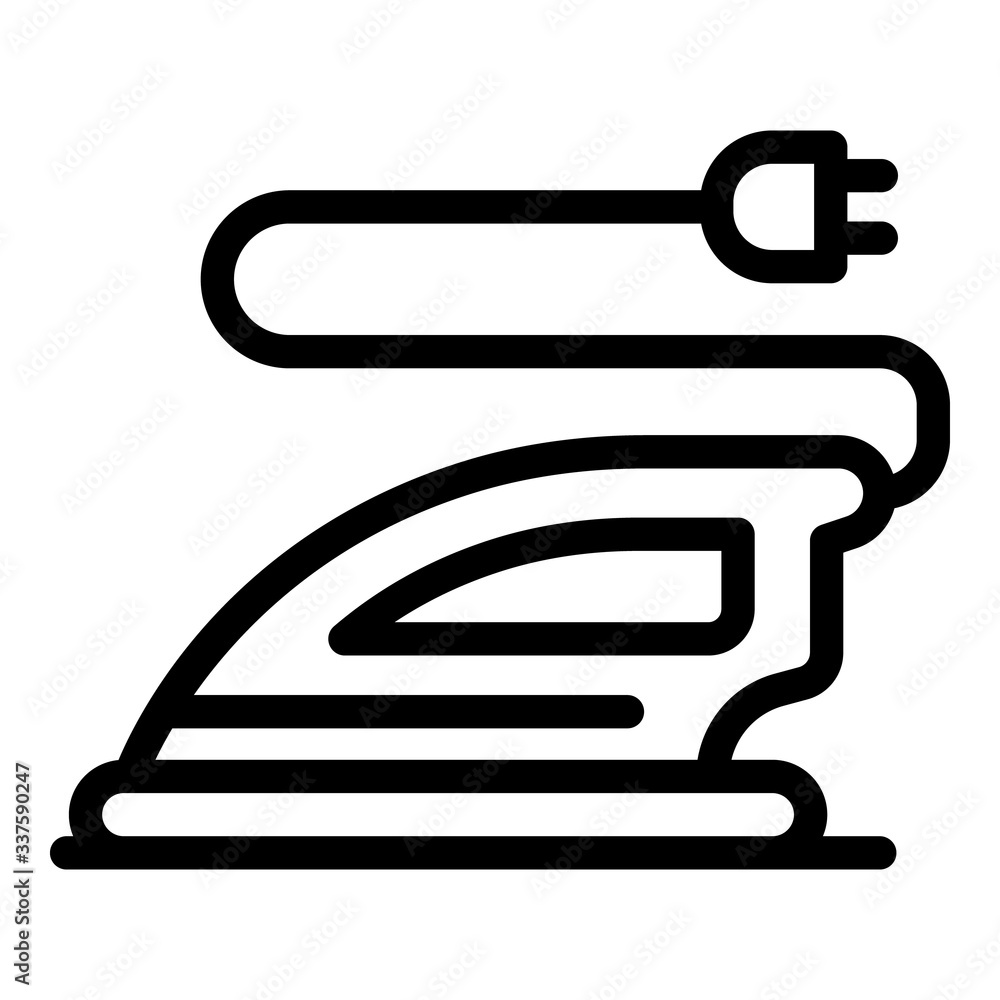 Poster ironing service icon. outline ironing service vector icon for web design isolated on white backgroun
