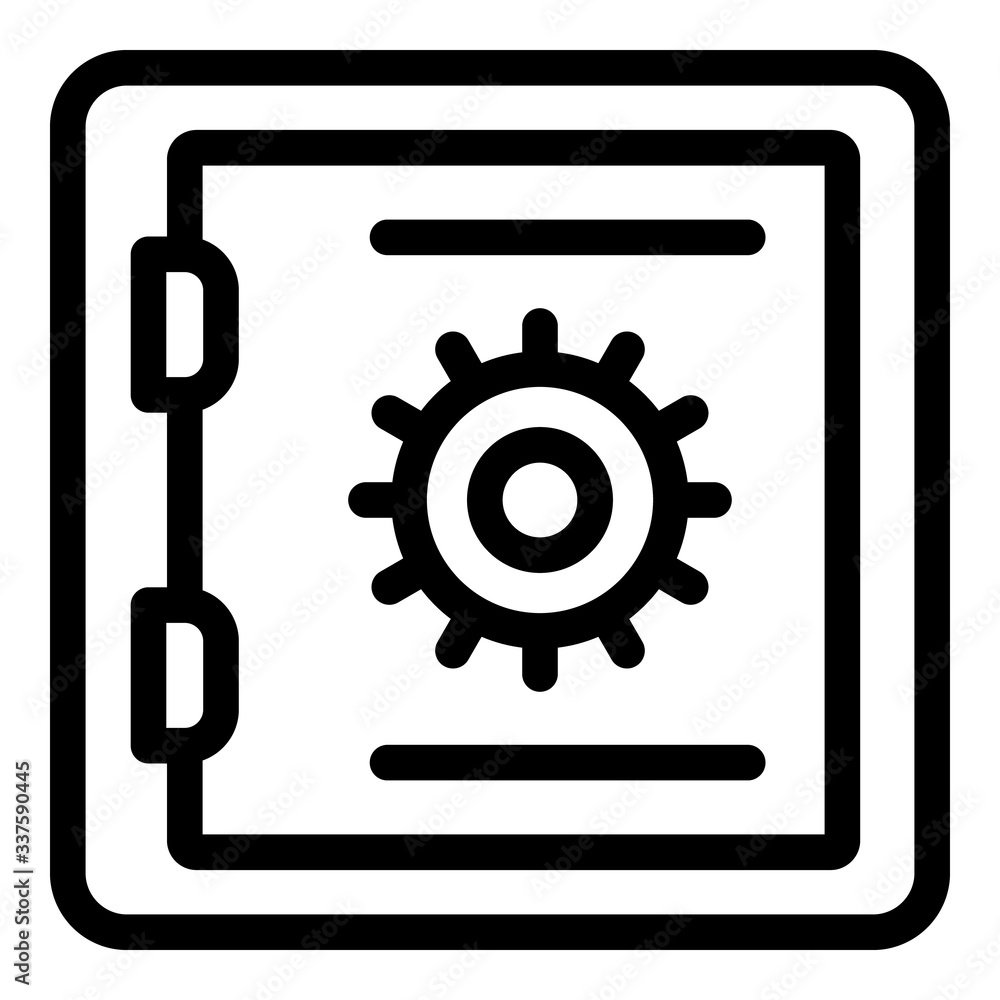 Poster safe box icon. outline safe box vector icon for web design isolated on white background