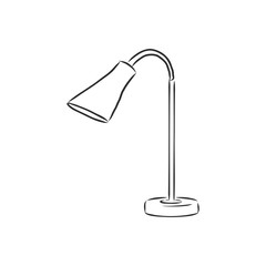 Table lamp vector sketch icon isolated on background. Hand drawn Table lamp icon. Table lamp