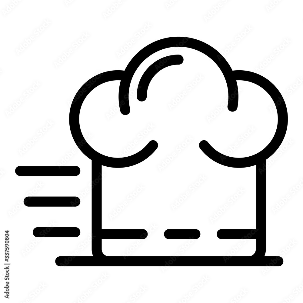 Poster chef hat icon. outline chef hat vector icon for web design isolated on white background