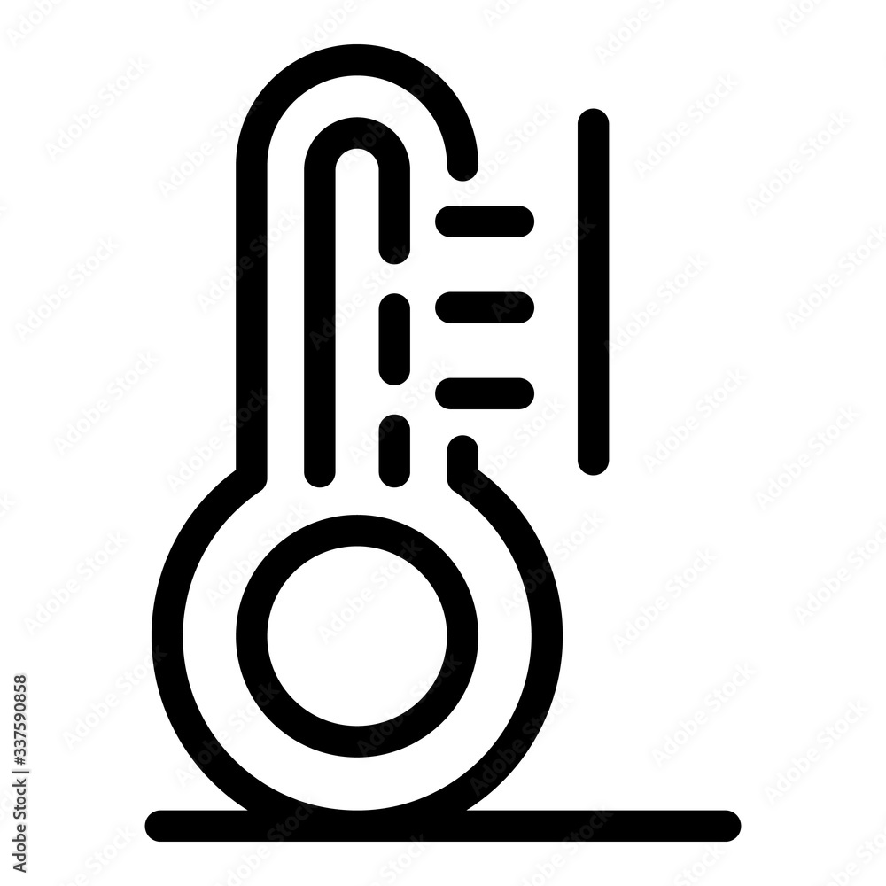 Aufkleber thermometer degree icon. outline thermometer degree vector icon for web design isolated on white bac