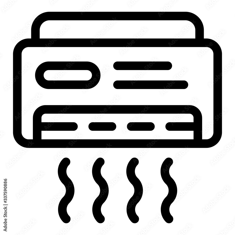 Poster radio service icon. outline radio service vector icon for web design isolated on white background