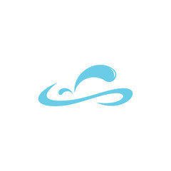 motion splash water pool curves simple design symbol logo vector