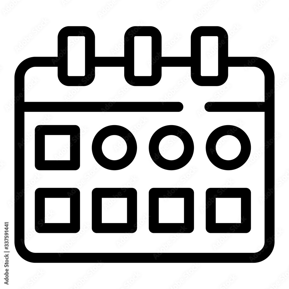 Aufkleber calendar icon. outline calendar vector icon for web design isolated on white background