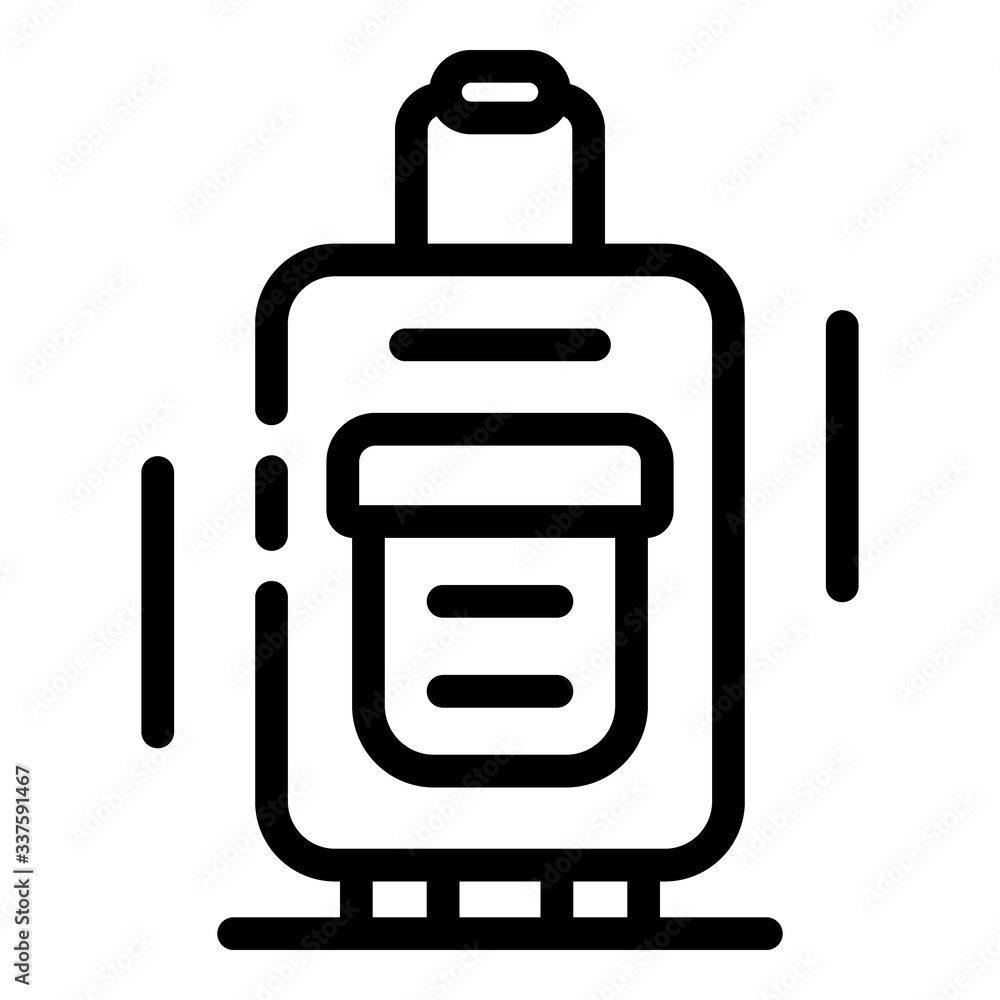 Poster baggage icon. outline baggage vector icon for web design isolated on white background