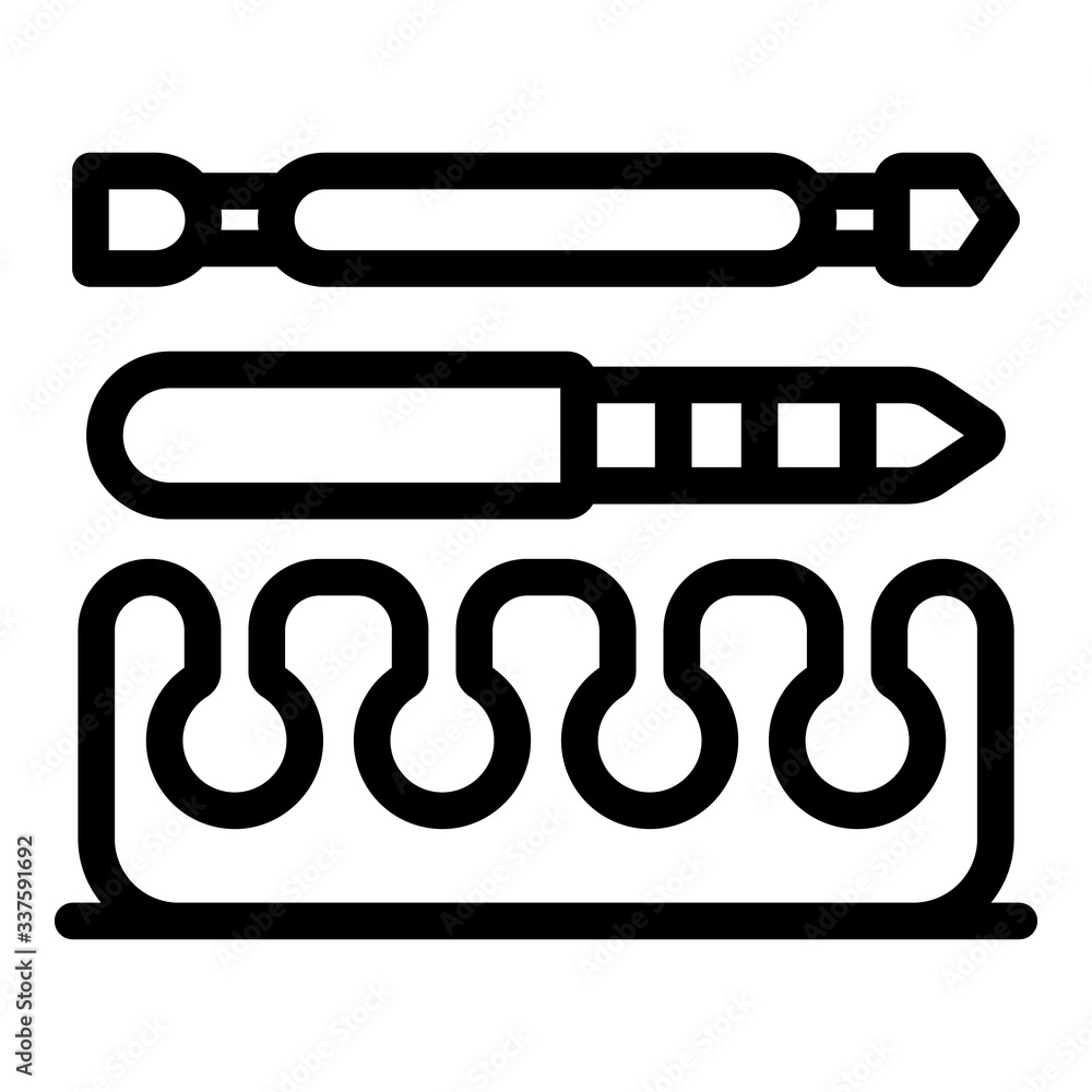 Poster nails tool icon. outline nails tool vector icon for web design isolated on white background