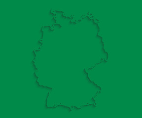 Germany map, Europe country map vector abstract