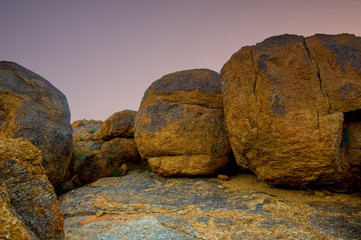 sunset in the desert