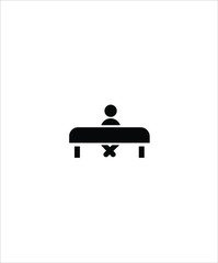 lonely flat icon,man siting on chair icon,vector best flat design icon.