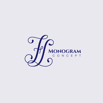Calligraphic monogram FL