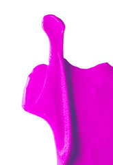 Pink slime isolated on a white background.