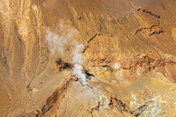 Aerial view of Tongariro National park in New Zealand