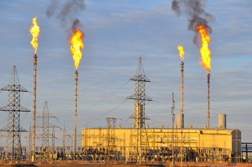 The oil and gas  refinary plant
