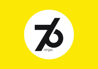Number 76 logo concept - obrazy, fototapety, plakaty