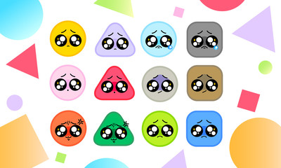 困った顔のアイコンセット(Face icon set)