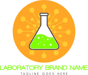 Laboratorium chemiczne  logo koncepcja - obrazy, fototapety, plakaty