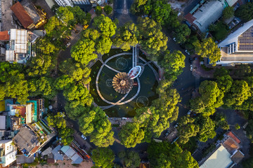 Top view aerial of 