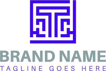 Litera T - biznes logo koncepcja