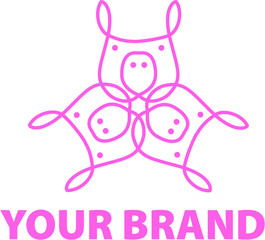Trzy świnki logo design