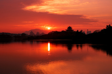 West Lake Park, Quanzhou City, China.