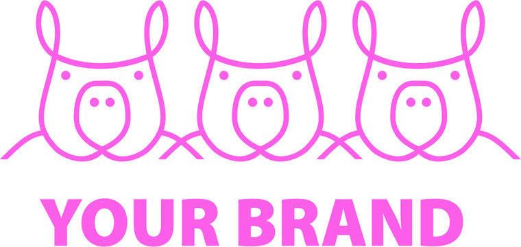 Trzy świnki logo design