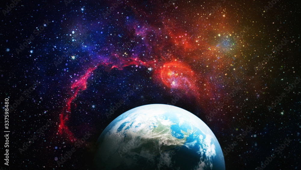 Wall mural beautiful galaxy in outer space. elements of this image furnished by nasa.