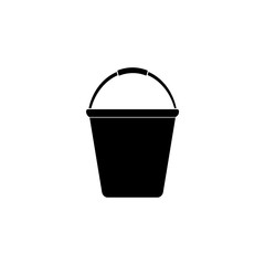 Bucket icon isolated on white background