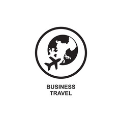 BUSINESS TRAVEL ICON , AIRLINE MAP ICON