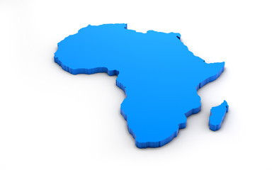 3D Illusration. map of South Africa