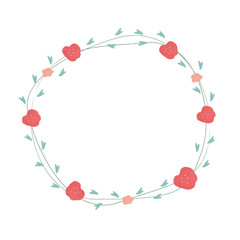 花　飾り枠　リース