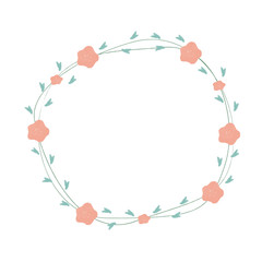 花　飾り枠　リース