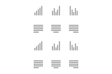 Alignments icon set, alignment user interface.