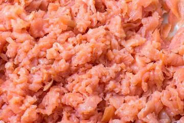 Chopped salmon tasty