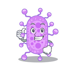 Mycobacterium cartoon character design making OK gesture