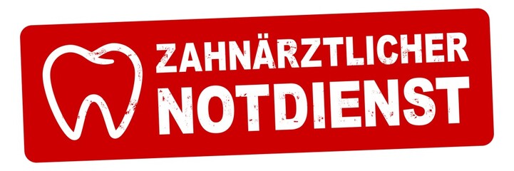 nlsb1450 NewLongStampBanner nlsb - german label / banner - COVID-19 Prävention - Schild mit der Stempel Aufschrift: Zahnärztlicher Notdienst - new-version - 3zu1 xxl g9444