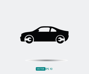 Car service icon, Auto Repair, Flat Maintenance logo design Vector illustration
