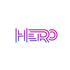 Hero logo design, line style