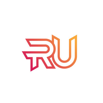 recommend clip art: RU letters logo, monogram design, vector