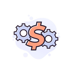 cost effective icon, financial concept