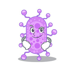 A mascot design of mycobacterium having confident gesture