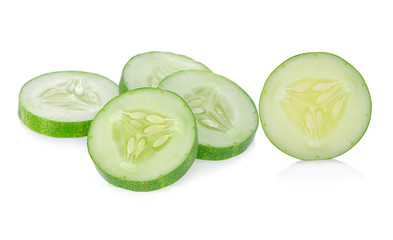 Fresh cucumber isolated on white background