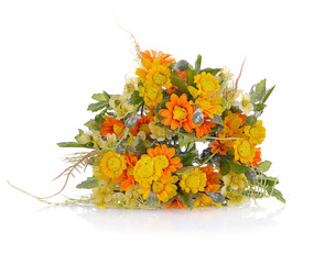 Artificial flower isolated on a white background.