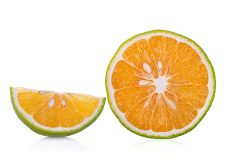 Orange  fruit  isolated on white background.